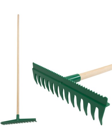 Hrable vyrovnávacie R140, 13 zubé, plastové, s urovnávacou hranou, 160 cm násada