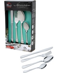 Príbor MagicHome, stolový, nôž, vidlička, lyžica, nerez, sada 24 ks
