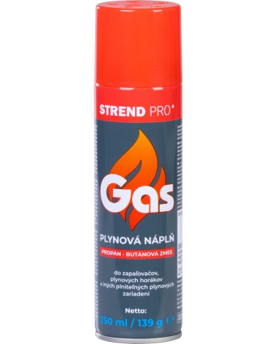 Plyn Strend Pro, Propán-Bután, kartuš 139 g, 250 ml, na plnenie, do zapaľovačov