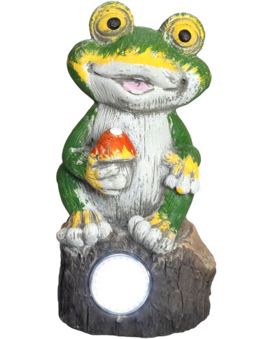 Dekorácia Strend Pro Garden, žaba, solárna, 2xLED, 9,5x9x19 cm