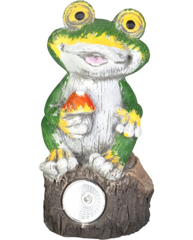 Dekorácia Strend Pro Garden, žaba, solárna, 2xLED, 9,5x9x19 cm