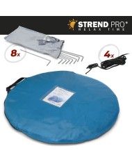 Stan Strend Pro, rozkladací, plážový, modro-žltý, 220x120x95 cm