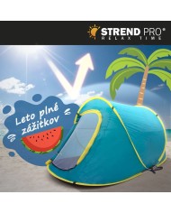 Stan Strend Pro, rozkladací, plážový, modro-žltý, 220x120x95 cm