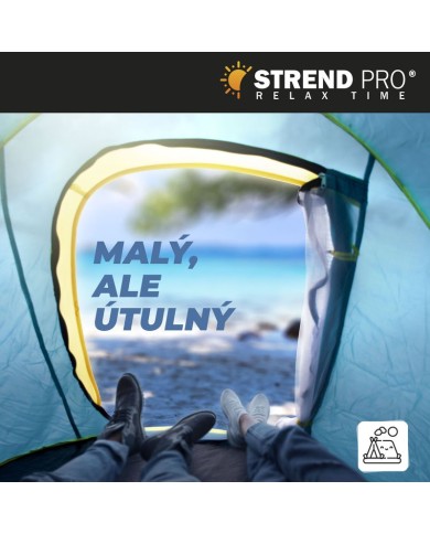 Stan Strend Pro, rozkladací, plážový, modro-žltý, 220x120x95 cm