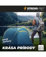 Stan Strend Pro, rozkladací, plážový, modro-žltý, 220x120x95 cm