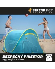 Stan Strend Pro, rozkladací, plážový, modro-žltý, 220x120x95 cm