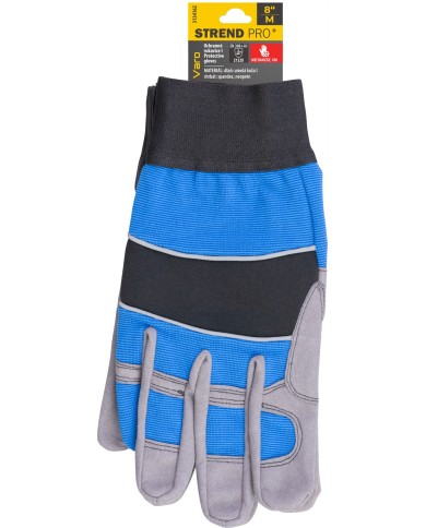 Rukavice Strend Pro Varo, koža/syntetika, vystužené, veľkosť 08/M, blister
