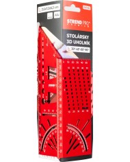 Uholník Strend Pro Premium, stolársky, ALU pokosový, 150 mm, 30°-45°-60°-90°