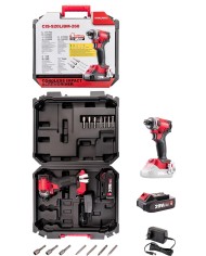 Uťahovák Worcraft CIS-S20LiBM-260 ShareSYS, 20V Li-Ion, rázový, HEX, 260Nm, bezuhlíkový, SET 1x akumulátor 2.0 Ah + 1x nabíjačka