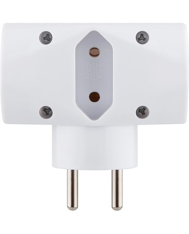 Zásuvka Strend Pro, rozbočovacia, biela, 2x 16 A + 1x 2,5 A