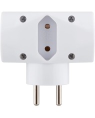 Zásuvka Strend Pro, rozbočovacia, biela, 2x 16 A + 1x 2,5 A