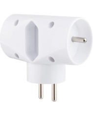 Zásuvka Strend Pro, rozbočovacia, biela, 2x 16 A + 1x 2,5 A