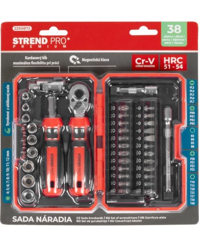 Sada skrutkovačov Strend Pro Premium, 38 dielna, torx + ploché + Phillips