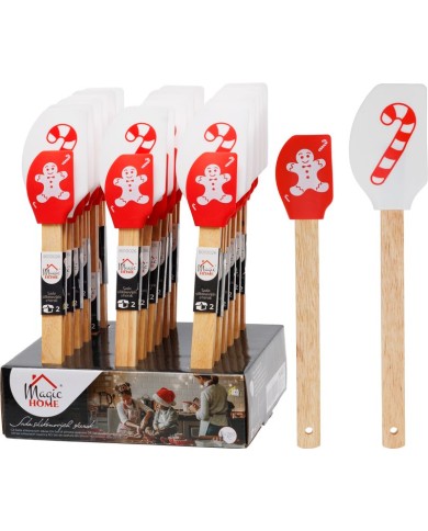 Stierka MagicHome, na pečenie/varenie, vianoce, silikón, červená/biela s potlačou