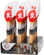 Stierka MagicHome, na pečenie/varenie, vianoce, silikón, červená/biela s potlačou