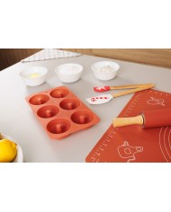 Stierka MagicHome, na pečenie/varenie, vianoce, silikón, červená/biela s potlačou