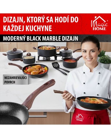 Panvica MagicHome Black Marble Line, 24 cm