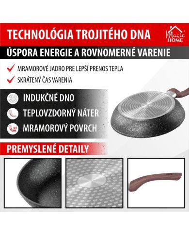 Panvica MagicHome Black Marble Line, 24 cm