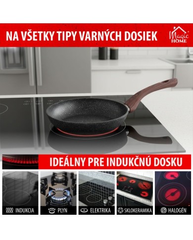 Panvica MagicHome Black Marble Line, 24 cm