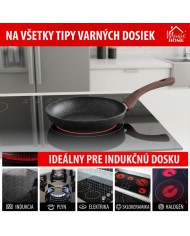 Panvica MagicHome Black Marble Line, 24 cm