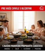 Panvica MagicHome Black Marble Line, 24 cm