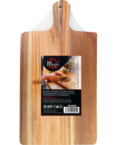 Doska MagicHome, na krájanie, akácia, 38x20x1,5 cm