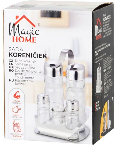 Sada koreničiek MagicHome, v stojane, nerez