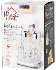 Sada koreničiek MagicHome, v stojane, nerez