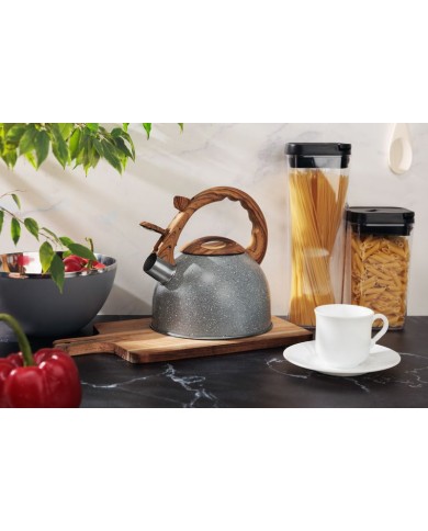 Čajník MagicHome, pískací, šedý, 2500 ml