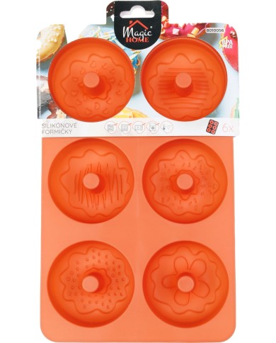 Forma MagicHome, na pečenie, na donuty, silikón, 27x16x3 cm