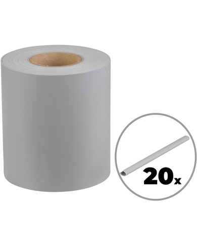 Páska Strend Pro EUROSTANDARD, 190 mm, L-26 m, tieniaca, sivá, krycia, na plotové panely, 1050 g/m2, PVC, RAL7040