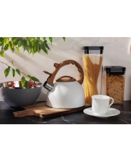 Čajník MagicHome, pískací, biely, 2500 ml