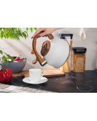 Čajník MagicHome, pískací, biely, 2500 ml