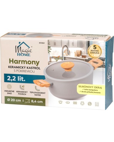 Kastról MagicHome Harmony, so sklenenou pokrievkou, 20 cm
