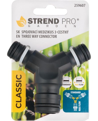 Spojovací medzikus Strend Pro Garden, 3-cestný, MAX FLOW redukcia na 2x STANDARD