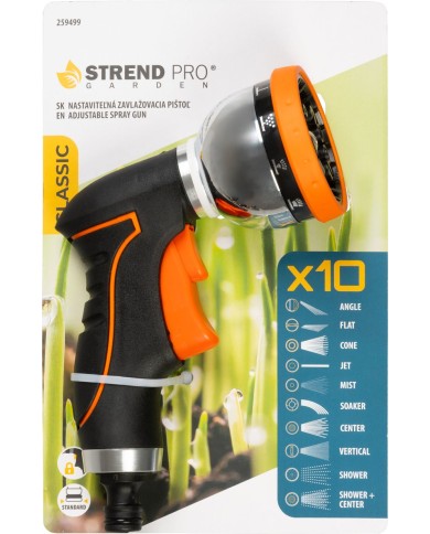 Pištoľ Strend Pro Garden BJ4028T, 10 vzorov, zavlažovacia, protišmyková rukoväť