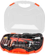 Brúska Strend Pro, mini, priama, vŕtanie a brúsenie, 135 W, s príslušenstvom, 210ks