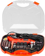 Brúska Strend Pro, mini, priama, vŕtanie a brúsenie, 130 W, s príslušenstvom, 210ks