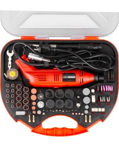 Brúska Strend Pro, mini, priama, vŕtanie a brúsenie, 130 W, s príslušenstvom, 210ks