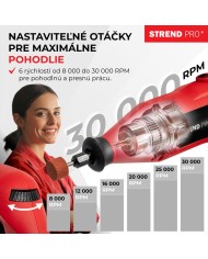 Brúska Strend Pro, mini, priama, vŕtanie a brúsenie, 130 W, s príslušenstvom, 210ks