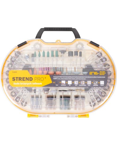 Sada brúsnych teliesok Strend Pro, pre mini brúsku, nádstavce, 276 ks