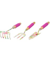 Sada náradia Strend Pro, záhradnícka, 3 dielna, potlač kvetov, Ladies line