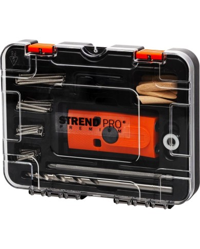 Sada Strend Pro Premium, na vŕtanie otvorov pre šikmé kolíkové spoje, pre stolárov, 55 ks