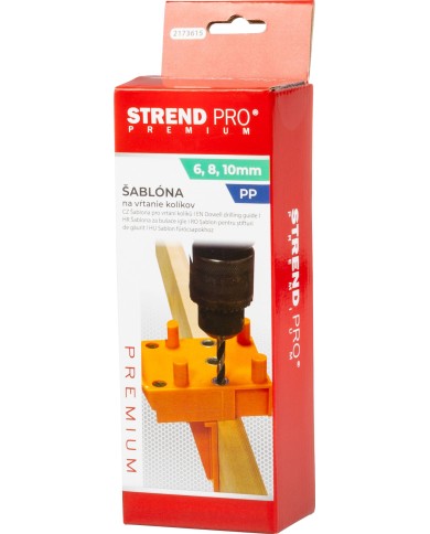 Šablóna Strend Pro Premium, na vŕtanie otvorov pre kolíkové spoje, pre stolárov