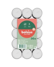 Sviečka Bolsius, čajová, 6 hod., biela, bal. 30 ks