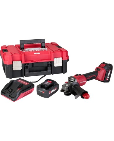 Set Worcraft XCUBE003 ShareSYS Toolbox, uhlová brúska CAG-S20LiBS 125 mm, 2x 4.0 Ah akumulátor, 1x nabíjačka