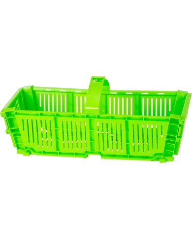 Prepravka Strend Pro, na ovocie a zeleninu, košík, rozkladacia, s rúčkou, zelená, 40x18x15 cm