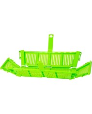 Prepravka Strend Pro, na ovocie a zeleninu, košík, rozkladacia, s rúčkou, zelená, 40x18x15 cm