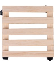 Podstavec Strend Pro, 30x30x7 cm, pod kvetináč, na kolieskach, posuvný, stojan, max. 50 kg, drevo