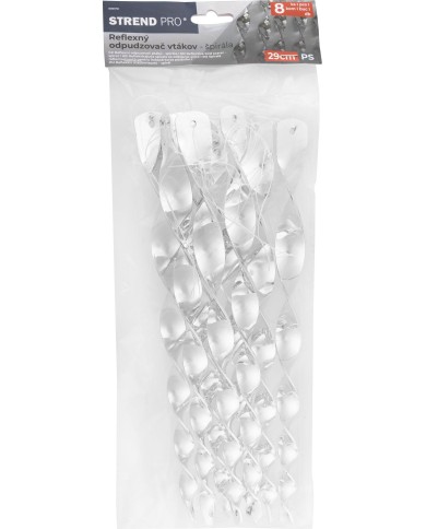 Plašič vtákov Strend Pro, špirála, reflexná, 29 cm, bal. 8 ks